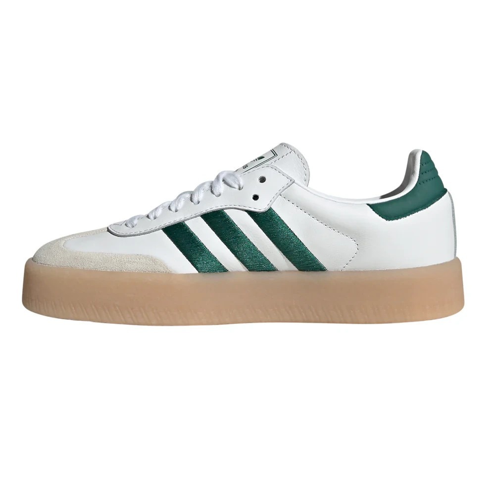 Adidas originals Women's SAMBAE Sneakers white/Green/Gum ID0440 Size 6.5 - NEW - Picture 2 of 8